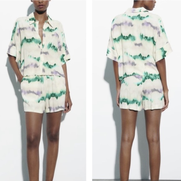 Zara Tops - Nwt Zara Tie Dye Set | shorts + shirt